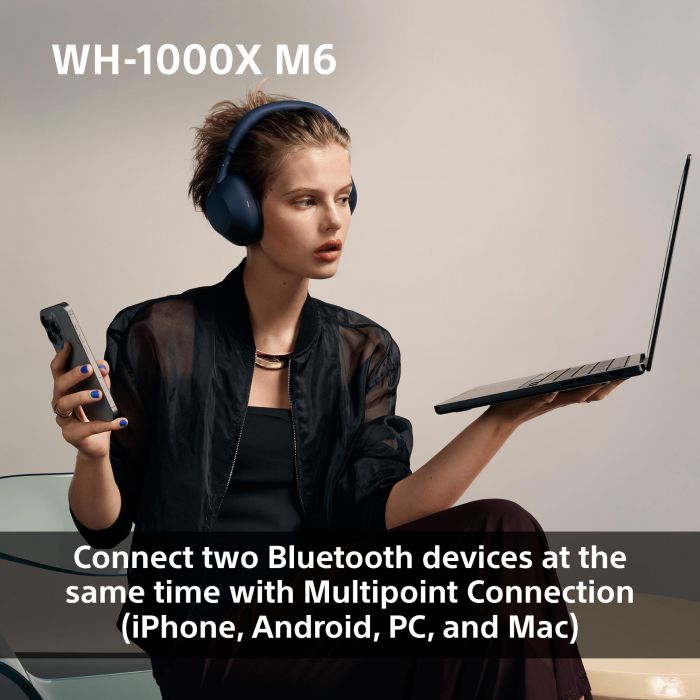 Навушники Over-ear Sony WH-1000XM6 BT 5.3, ANC, Hi-Res, AAC, LDAC, LC3, Wireless, Mic, Рожевий