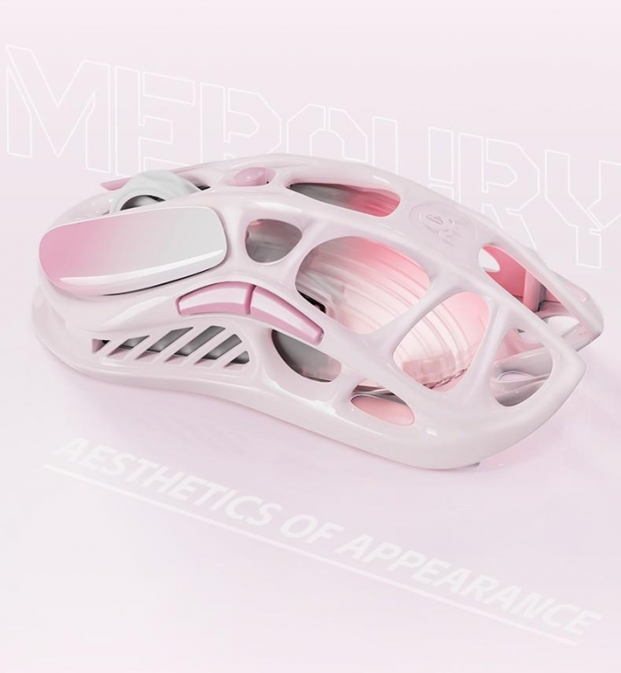Миша GravaStar Mercury M1 Pro, magnesium alloy body, BT/WL/USB-A, RGB, Sakura Pink