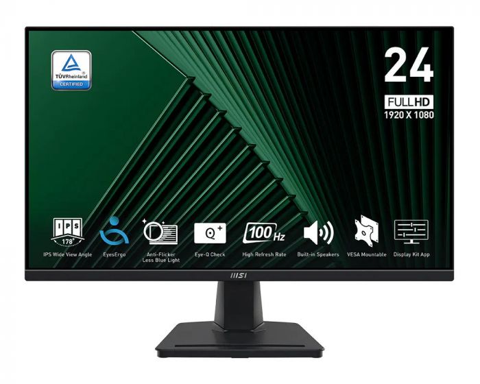 Монітор MSI 23.8" PRO MP245G D-Sub, HDMI, DP, MM, IPS, 100Hz, 1ms, sRGB 102%, AdaptiveSync