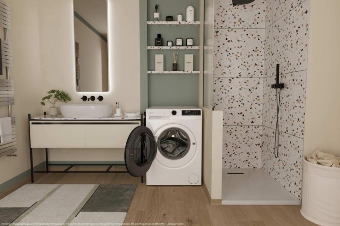 Прально-сушильна машина Candy ProWash&Dry 300 фронтальна, 9(6)кг, 1400, A, 54.8см, дисплей, пара, інвертор, люк чорний, білий