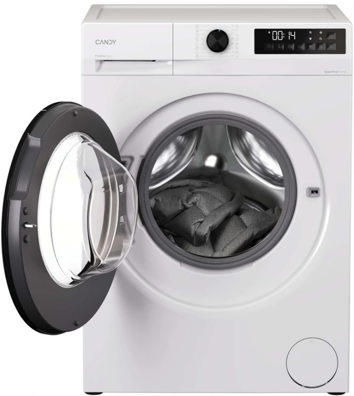 Пральна машина Candy ProWash 300 фронтальна, 9кг, 1400, A, 54.8см, дисплей, пара, інвертор, люк чорний, білий