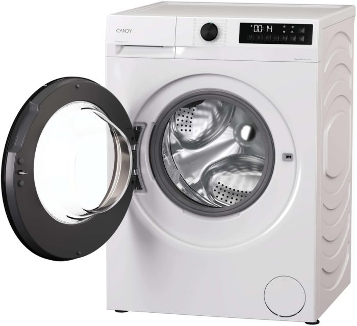 Пральна машина Candy ProWash 300 фронтальна, 9кг, 1400, A, 54.8см, дисплей, пара, інвертор, люк чорний, білий