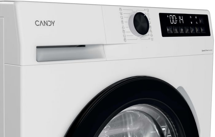 Пральна машина Candy ProWash 300 фронтальна, 7кг, 1200, A, 42.4см, дисплей, пара, інвертор, люк чорний, білий