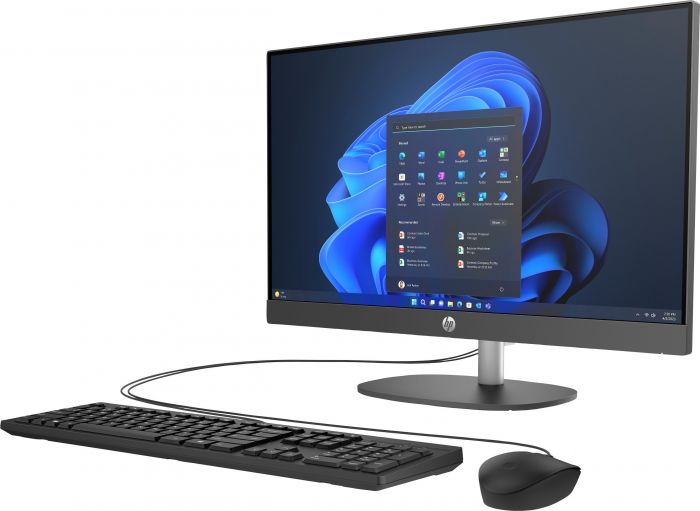 Комп'ютер персональний моноблок HP 240-G10 23.8" FHD IPS AG, Intel i5-1334U, 16GB, F512GB, UMA, WiFi, кл+м, 3р, DOS, чорний