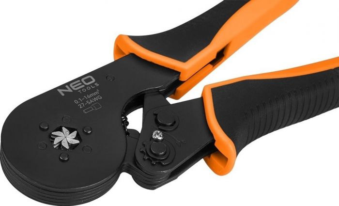 Кліщі обтискні Neo Tools для кінцевих гільз 0,1-16мм2, 200мм 40Cr