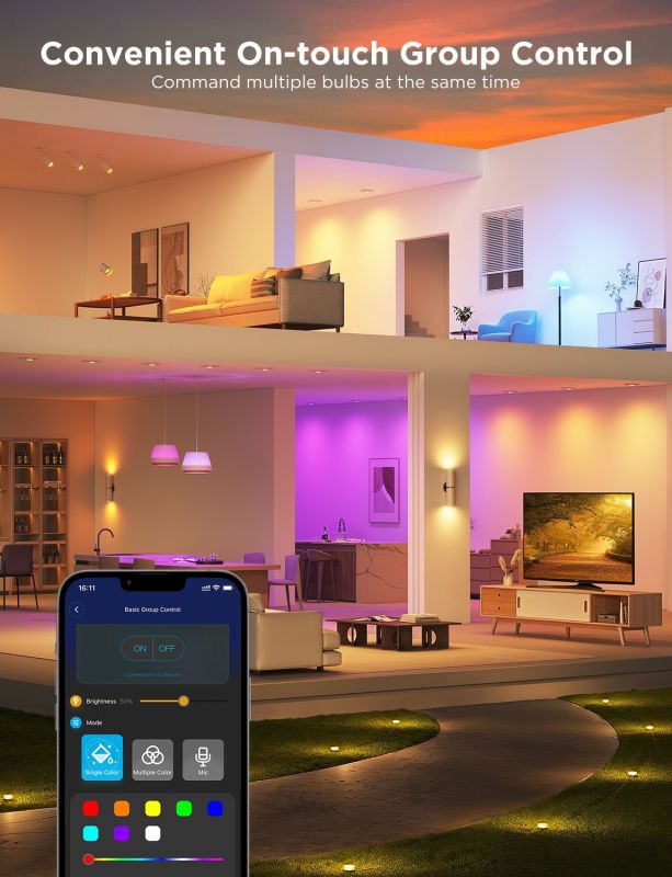 Набір ламп 2шт Govee B600D GU10 Smart LED Bulb, RGBWW, WI-FI/Bluetooth, білий