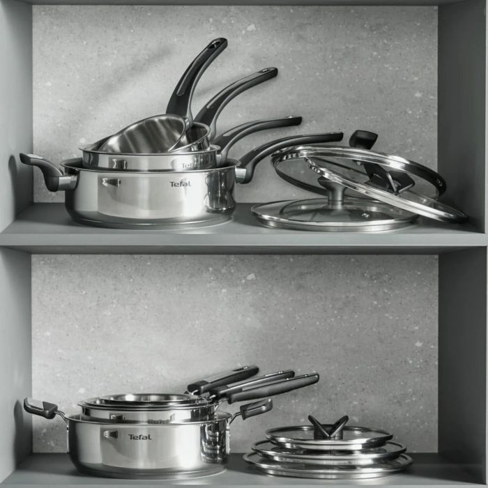 Сотейник Tefal Excellence+, з кришкою, 26см, нержавіюча сталь, скло, бакеліт, чорний