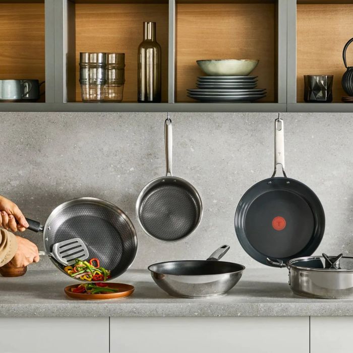 Сотейник Tefal Excellence+, з кришкою, 26см, нержавіюча сталь, скло, бакеліт, чорний