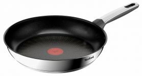 Сковорода Tefal Emotion+, 28см, нержавіюча сталь, бакеліт, чорний