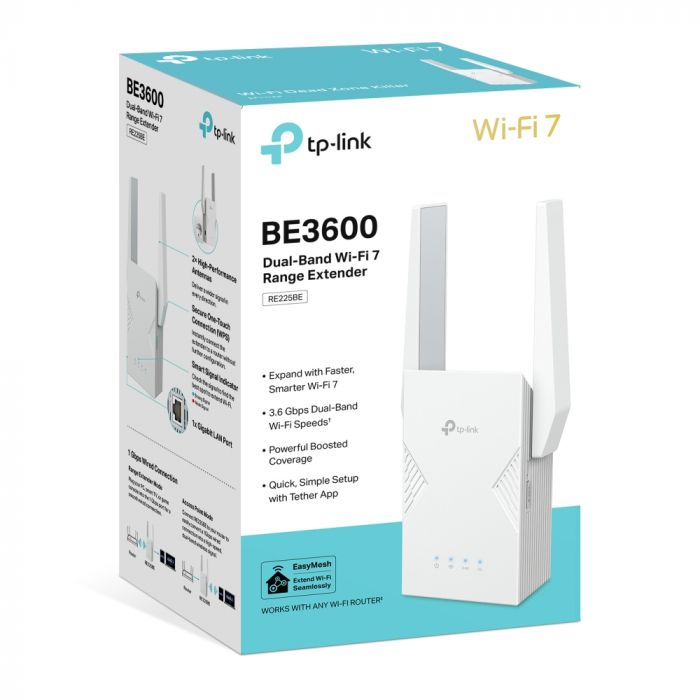 Розширювач покриття WiFi TP-LINK RE225BE BE3600, 1хGE, MESH