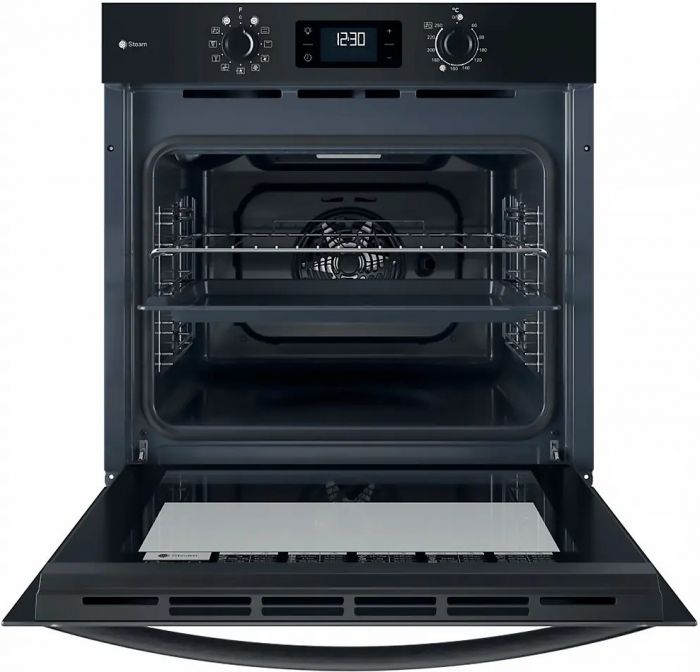 Духова шафа Indesit електрична, 71л, A+, дисплей, конвекція, чорний