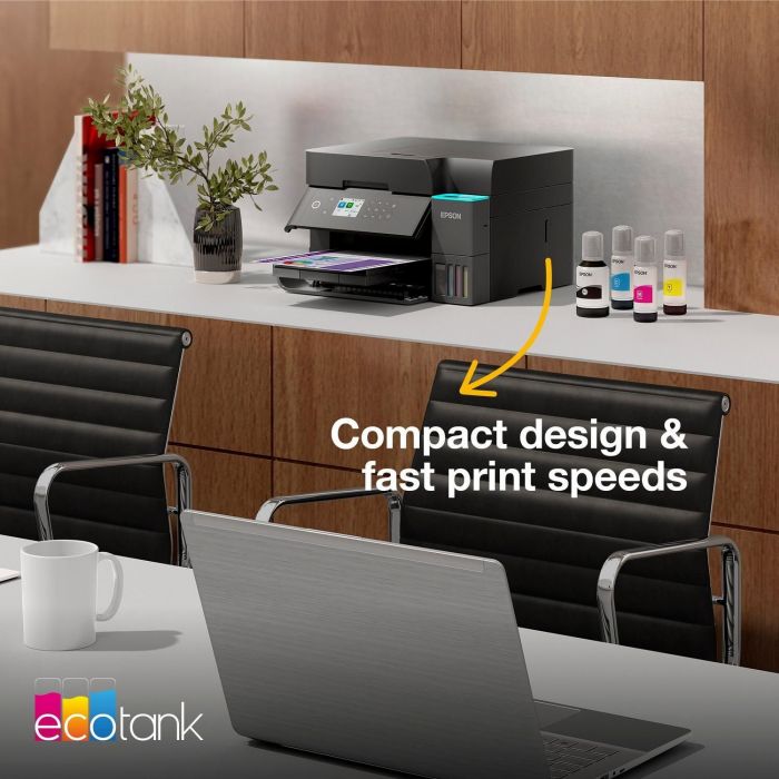 БФП ink color A4 Epson EcoTank L6370 35_23 ppm DADF Duplex USB Ethernet Wi-Fi 4 inks Black Pigment