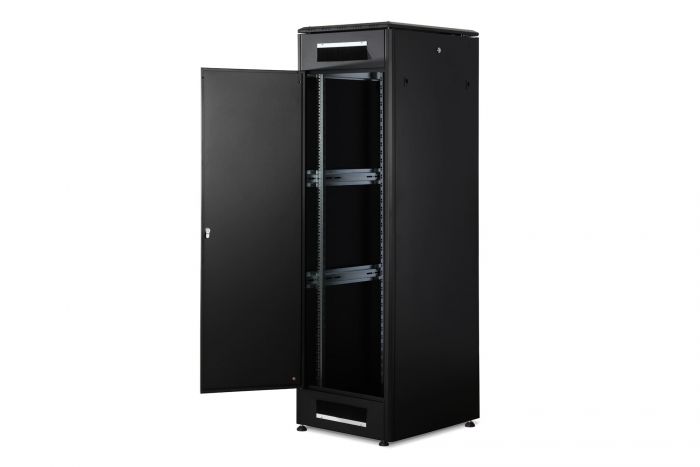Шафа DIGITUS 19", 42U, Network Unique, передні двері зі склом, 600x800 мм, 1200кг максимально, чорна