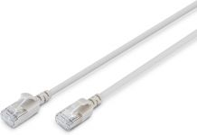 Патч-корд DIGITUS CAT 6a F-FTP Slim, 0,5 м, AWG 32/7, Cu, LSZH, сірий