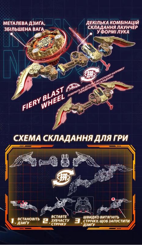 Дзиґа Infinity Nado VII Advanced series Вогняне Колесо Вибуху (Fiery Blast Wheel)