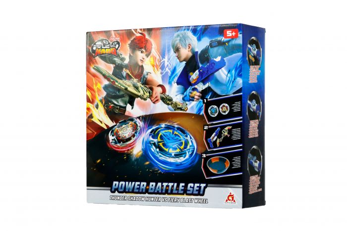 Набір Infinity Nado VII Power Battle Set Громовий Мисливець Тіней і Вогняне Колесо Вибуху (Thunder Shadow Hunter vs Fiery Blast Wheel)