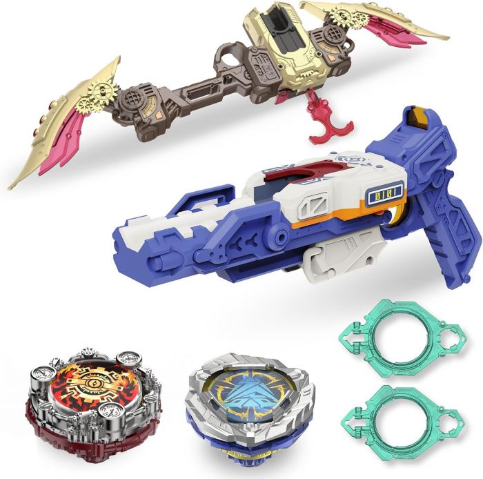 Набір Infinity Nado VII Power Battle Set Громовий Мисливець Тіней і Вогняне Колесо Вибуху (Thunder Shadow Hunter vs Fiery Blast Wheel)