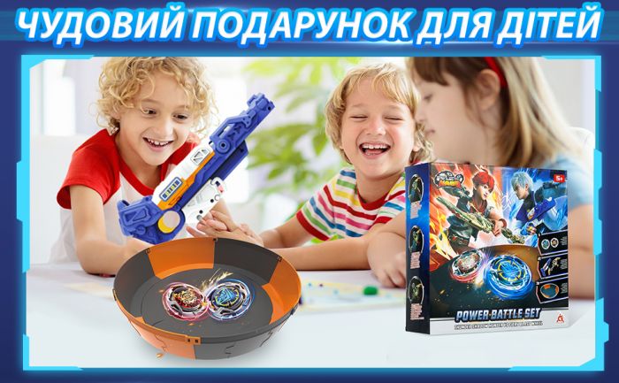 Набір Infinity Nado VII Power Battle Set Громовий Мисливець Тіней і Вогняне Колесо Вибуху (Thunder Shadow Hunter vs Fiery Blast Wheel)