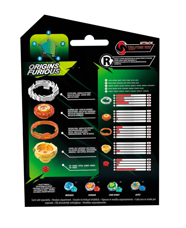 Дзиґа Infinity Nado VII Pro Series Single Pack Origins Лютий Вихор (Furious)