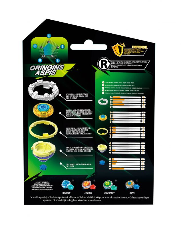Дзиґа Infinity Nado VII Pro Series Single Pack Origins Щит (Aspis)