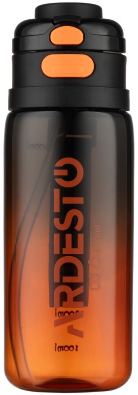 Пляшка для води ARDESTO Gym 800мл, пластик, чорний