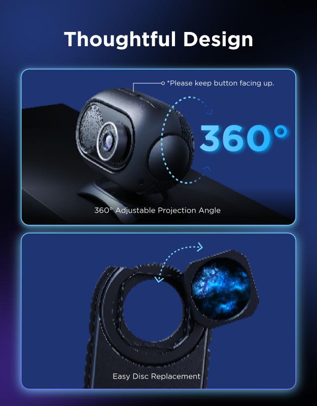 Зірковий проектор Govee H609D Galaxy Light Projector 2 Pro, RGB, WI-FI/Bluetooth, чорний