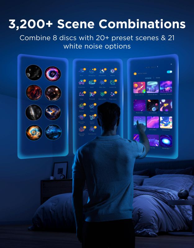 Зірковий проектор Govee H609D Galaxy Light Projector 2 Pro, RGB, WI-FI/Bluetooth, чорний