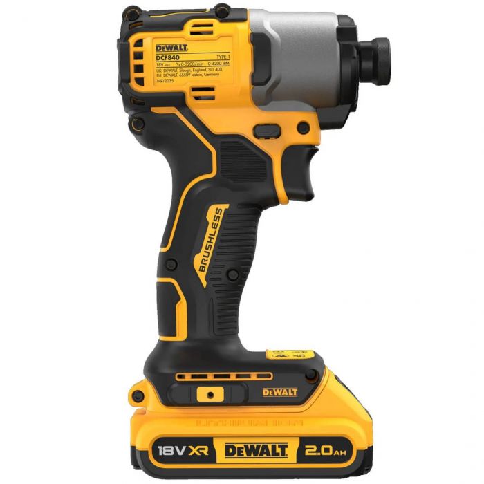 Шурупокрут ударний акумуляторний DeWalt XR Li-Ion 18В акб 2х2А·год 192Нм 3200об/хв 4200уд/хв кейс TSTAK, ЗП 0.88кг