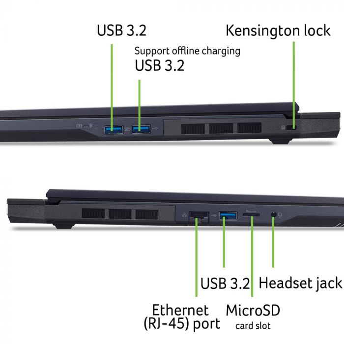 Ноутбук Acer Predator Helios Neo 18 PHN18-72 18" WQXGA IPS, Intel U9-275HX, 32GB, F1TB, NVD5070-8, Lin, чорний