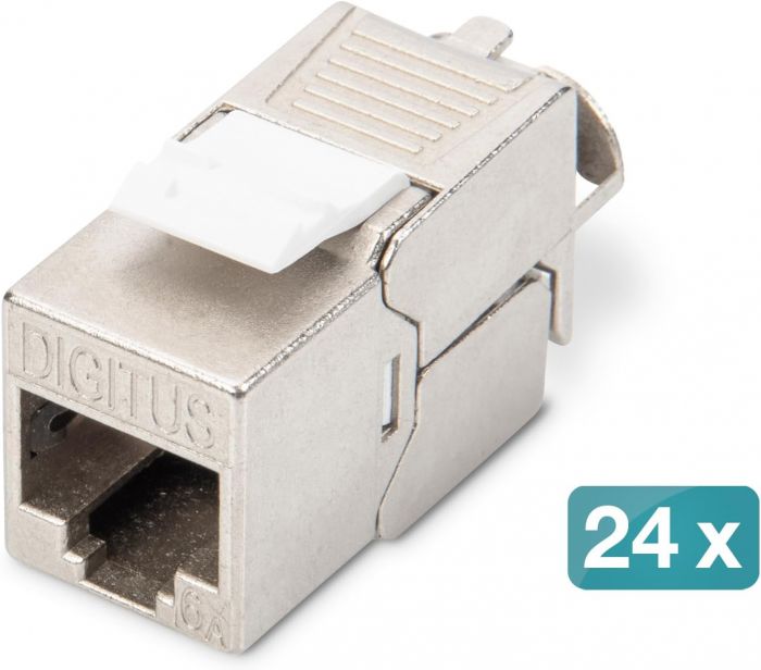Модуль DIGITUS Keystone САТ 6А RJ45, STP, compact, 24 шт.