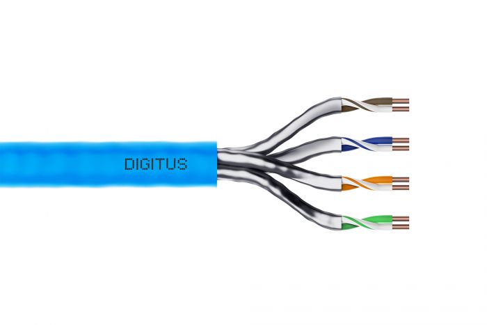 Кабель "вита пара" DIGITUS CAT 6A U-FTP, 305м, AWG 23/1, LSZH-1, Cca, синій