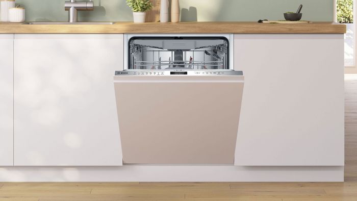 Посудомийна машина Bosch вбудована, 14компл., A, 60см, дисплей, 3й кошик, білий