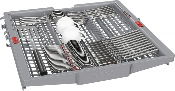 Посудомийна машина Bosch вбудована, 14компл., A, 60см, дисплей, 3й кошик, Zeolith, білий