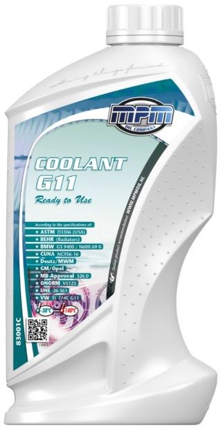 Антифриз MPM Ready to Use G-11 готовий до застосування синій -38°C 1л (83001C)
