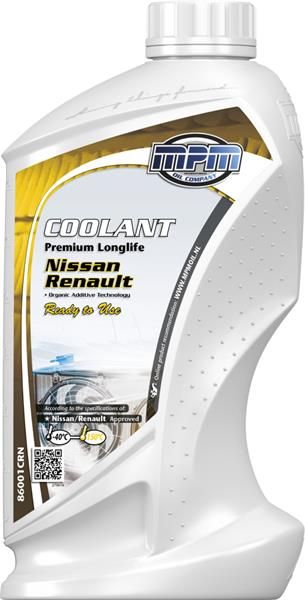 Антифриз MPM Premium Longlife Renault/Nissan  жовтий -40°C 1л (86001CRN)