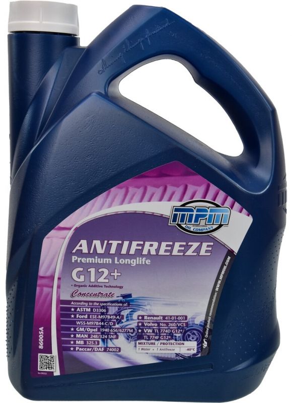 Антифриз MPM Premium Longlife G-12+ концентрат червоний -80°C 5л (86005A)