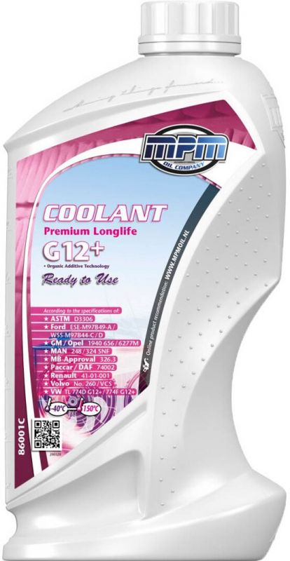 Антифриз MPM Premium Longlife G-12+  червоний -40°C 1л (86001C)