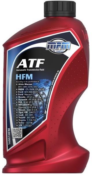 Олива трансмісійна MPM HFM 10W ATF 1л (16001HFM)