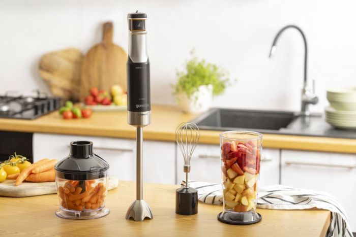 Блендер Gorenje заглибний 1500Вт, 4в1, чаша-800мл, подрібнювач, чорний