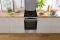 Плита Gorenje комбінована, 70л, 50x60см, метал. кришка, дисплей, IconLed, емальовані реш, титан