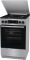 Плита Gorenje комбінована, 70л, 50x60см, метал. кришка, дисплей, IconLed, емальовані реш, титан