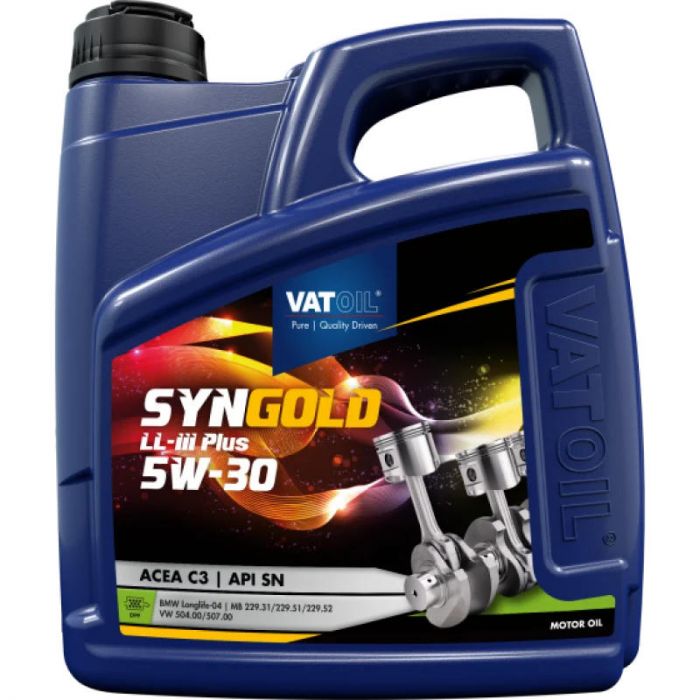 Олива моторна VATOIL SynGold LL-III Plus 5W-30 4л (10-4 LONGL III) (50021)