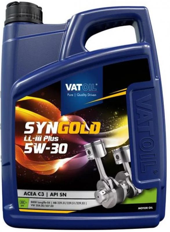 Олива моторна VATOIL SynGold LL-III Plus 5W-30 5л (10-5 LONGL III) (50642)