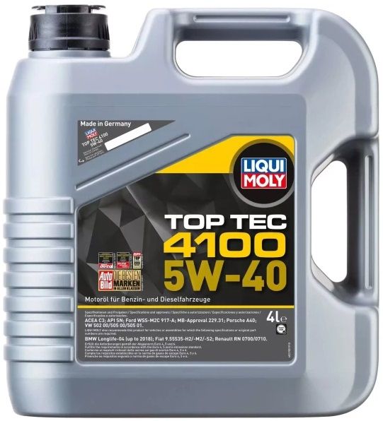 Олива моторна Liqui Moly Top Tec 4100 5W-40 4л (7547/2195)