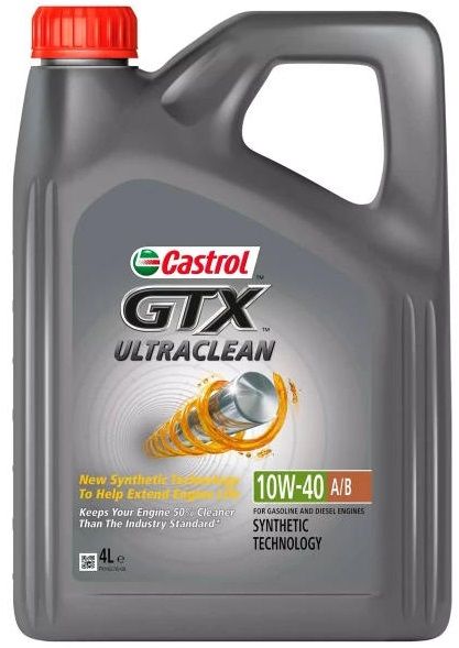 Олива моторна Castrol GTX Ultraclean 10W-40  4л (GTX 10W40/4L) (15F123)