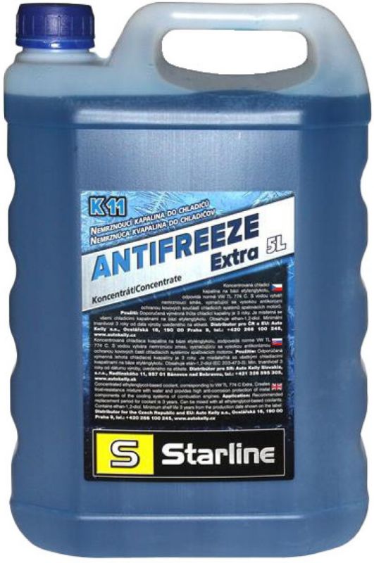 Антифриз Starline Extra K11 G-11 концентрат синій -74°C 5л (NA K11-5)