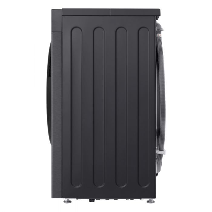 Стиральная машина LG фронтальная, 8кг, 1200, A, 48см, дисплей, пар, инвертор, чорний матовий