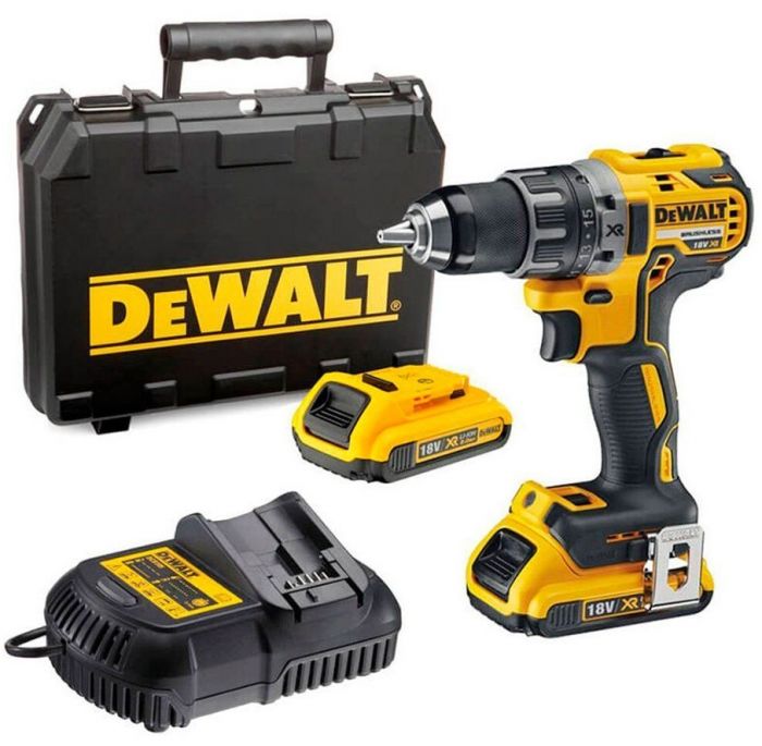 Шурупокрут-дриль акумуляторний DeWALT XR Li-Ion 18В акб 2х2А·год 70Нм 550-2000об/хв кейс, ЗП 1.5кг