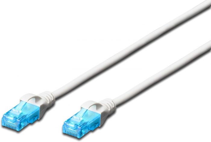 Патч-корд DIGITUS CAT 5e UTP, 0.5м, AWG 26/7, CCA, PVC, сірий