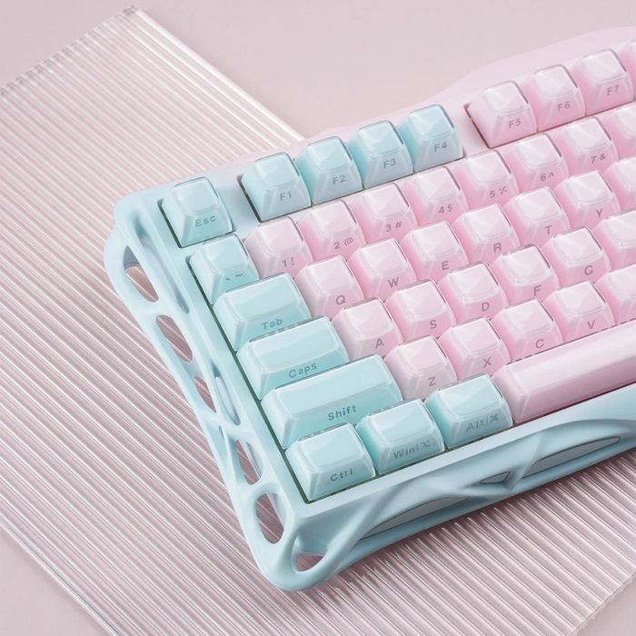 Клавіатура механічна GravaStar Mercury K1 Lite 80keys, GravaStar x BSUN Grey, BT/WL/USB, Lumen Rose